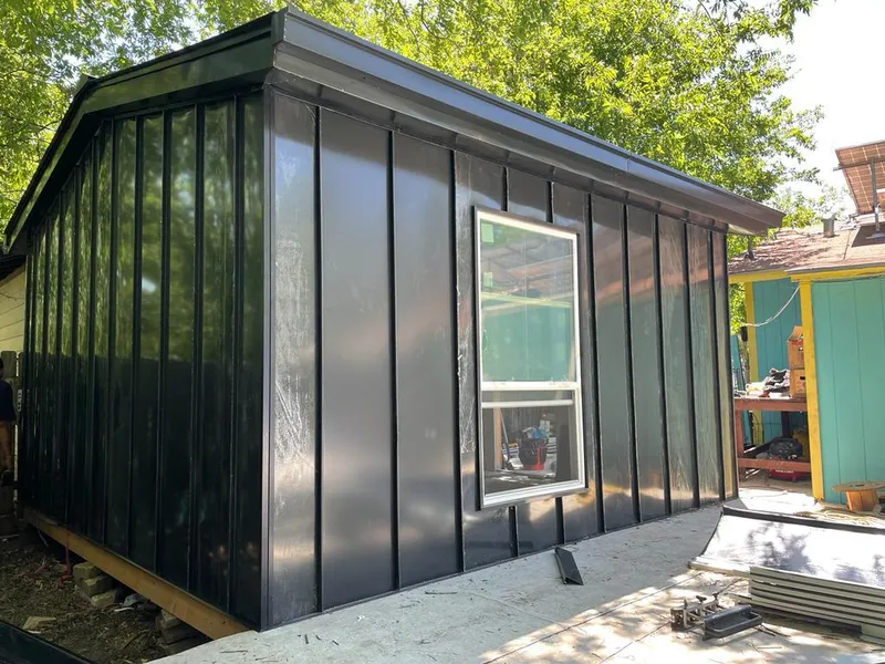 Black standing seam metal wall panels for Metal Roof Installation in Antioch